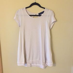 Cream Knit Top